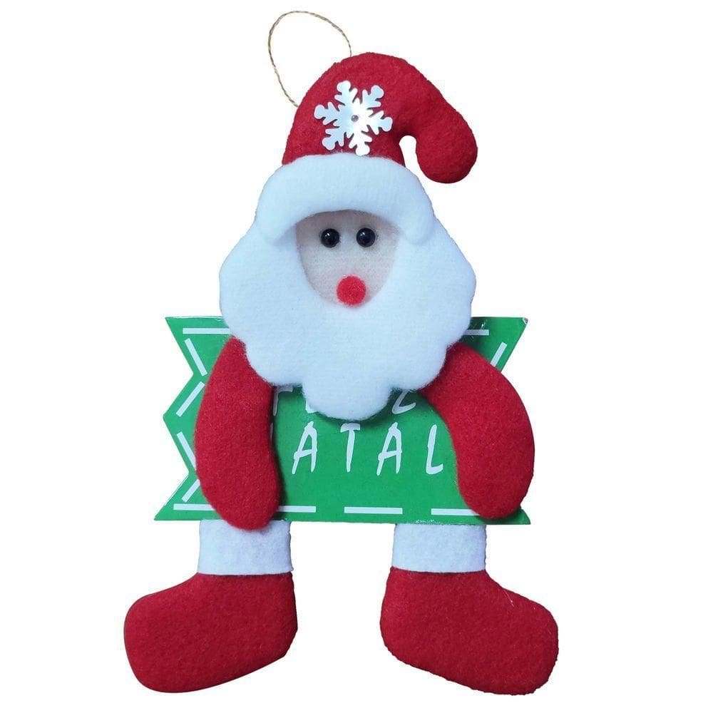 Enfeite Para Arvore De Natal Ou Porta Papai Noel Com Placa Feliz Natal Pendente Decoração Casa Apartamento Festas