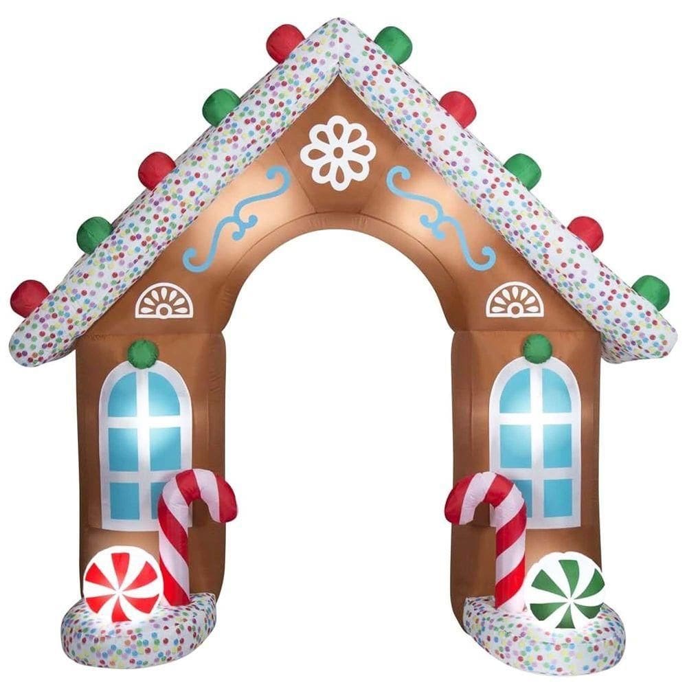 Arco De Natal Inflavel Grande Enfeite Portal Natalina Luz Iluminação Casa Decoração Final De Ano Shopping Loja Festa