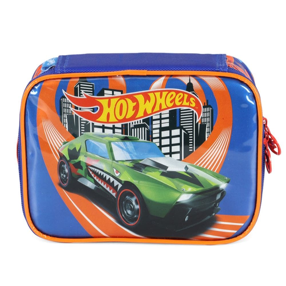 Estojo Box Escolar Juvenil Hot Wheels Luxcel Up4you Azul