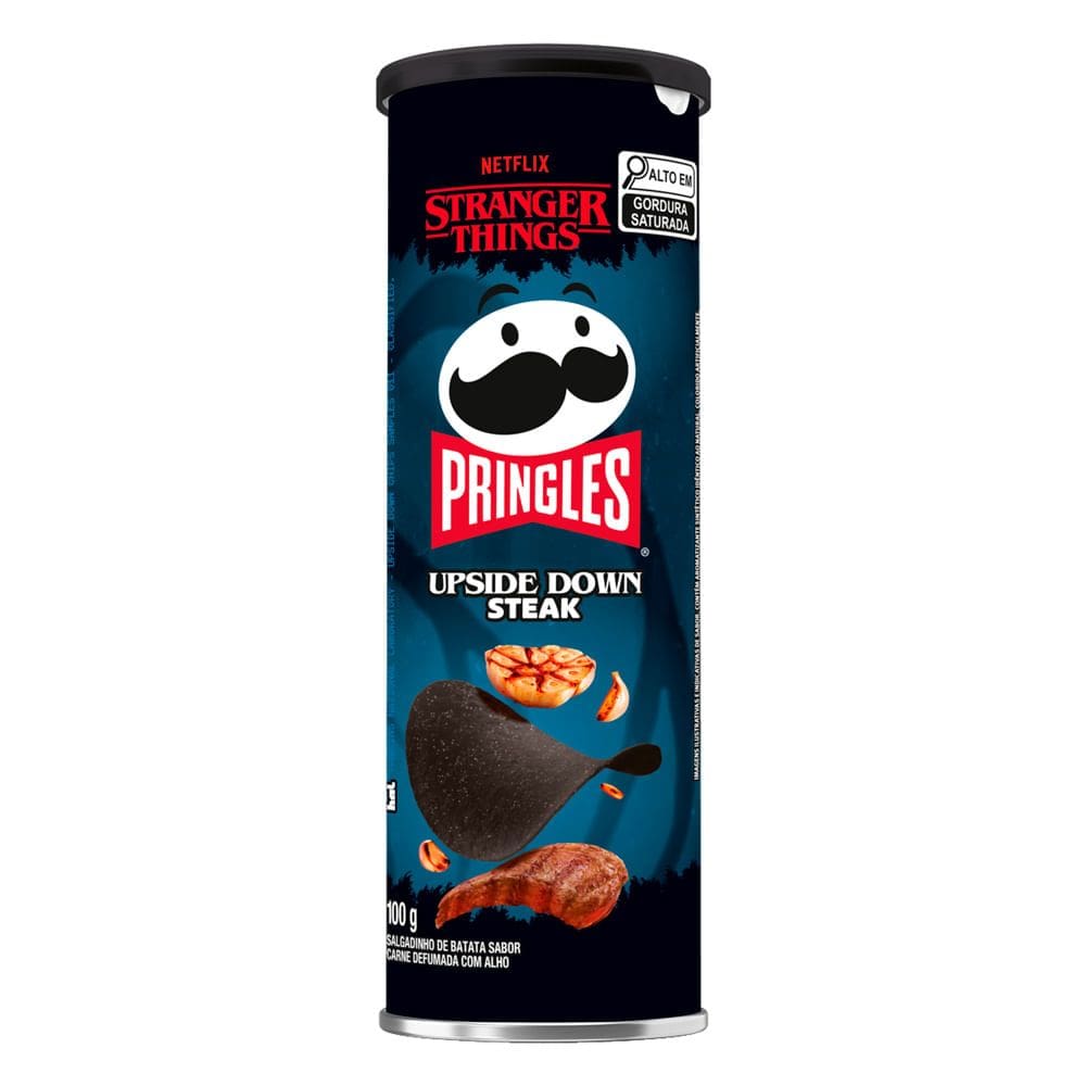Batata Pringles Netflix Stranger Things Upside Down Steak Carne Defumada com Alho 100g