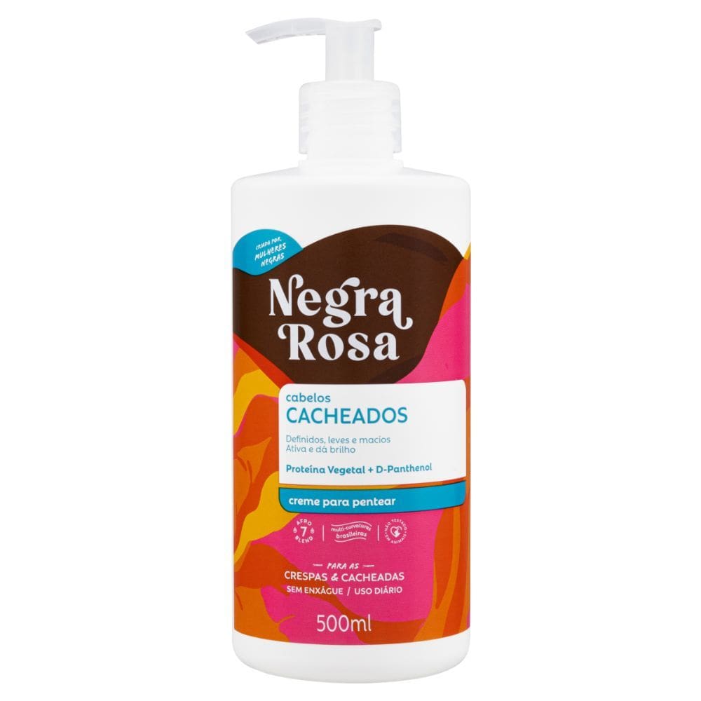 Creme para Pentear Negra Rosa Cabelos Cacheados 500ml