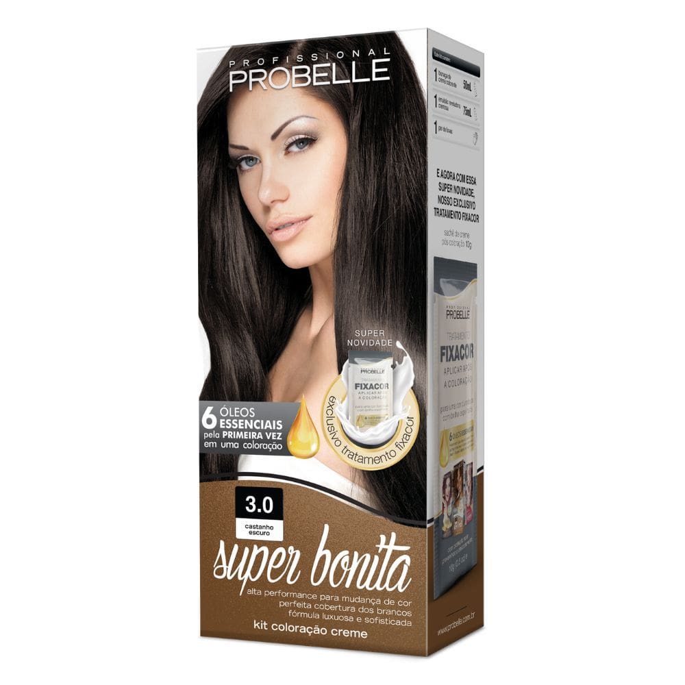Tintura Probelle Super Bonita Castanho Escuro 3.0