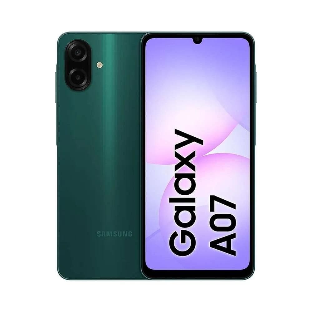 Smartphone Samsung Galaxy A07 4G 128GB 4GB RAM Câmera Traseira 50MP + 2MP Frontal  8MP Tela 6.7” Verde