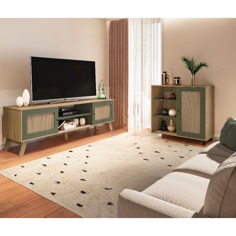 Conjunto Sala Charlotte: Rack 4534 + Buffet 4535