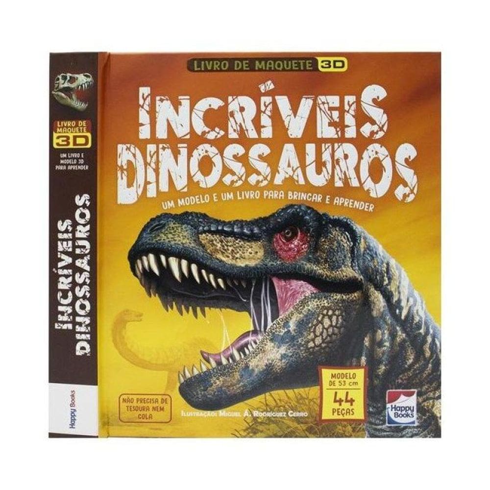 Livro De Maquete 3D: Íncríveis Dinossauros