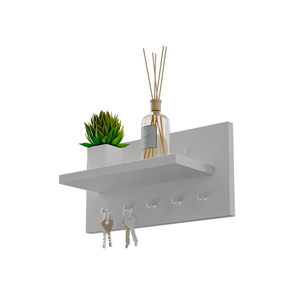 Porta chaves Minimalista Organizador Decoração Branco