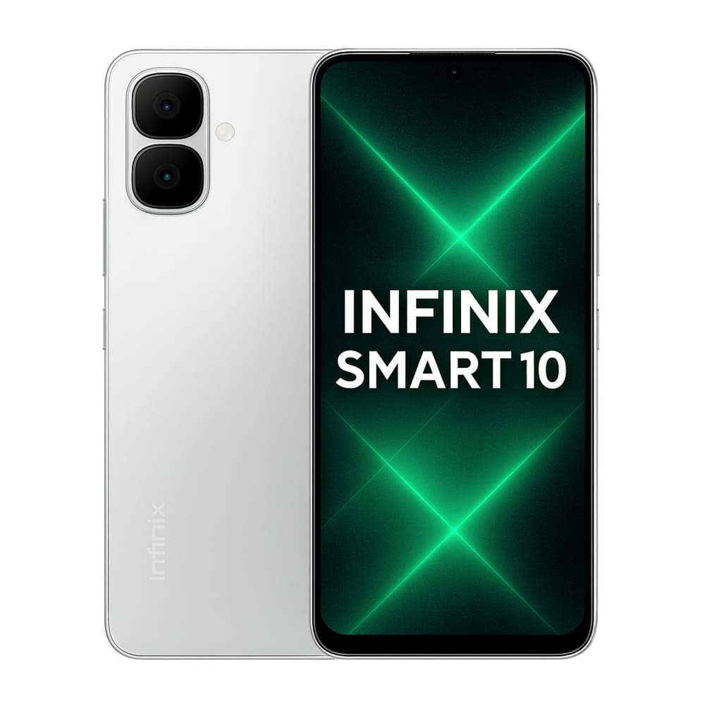 Smartphone Celular Infinix Smart 10, 128GB, 4GB RAM, Tela 6,6, Câmera 50MP, Bateria 5000mAh, Android 13, Dual SIM, Prata