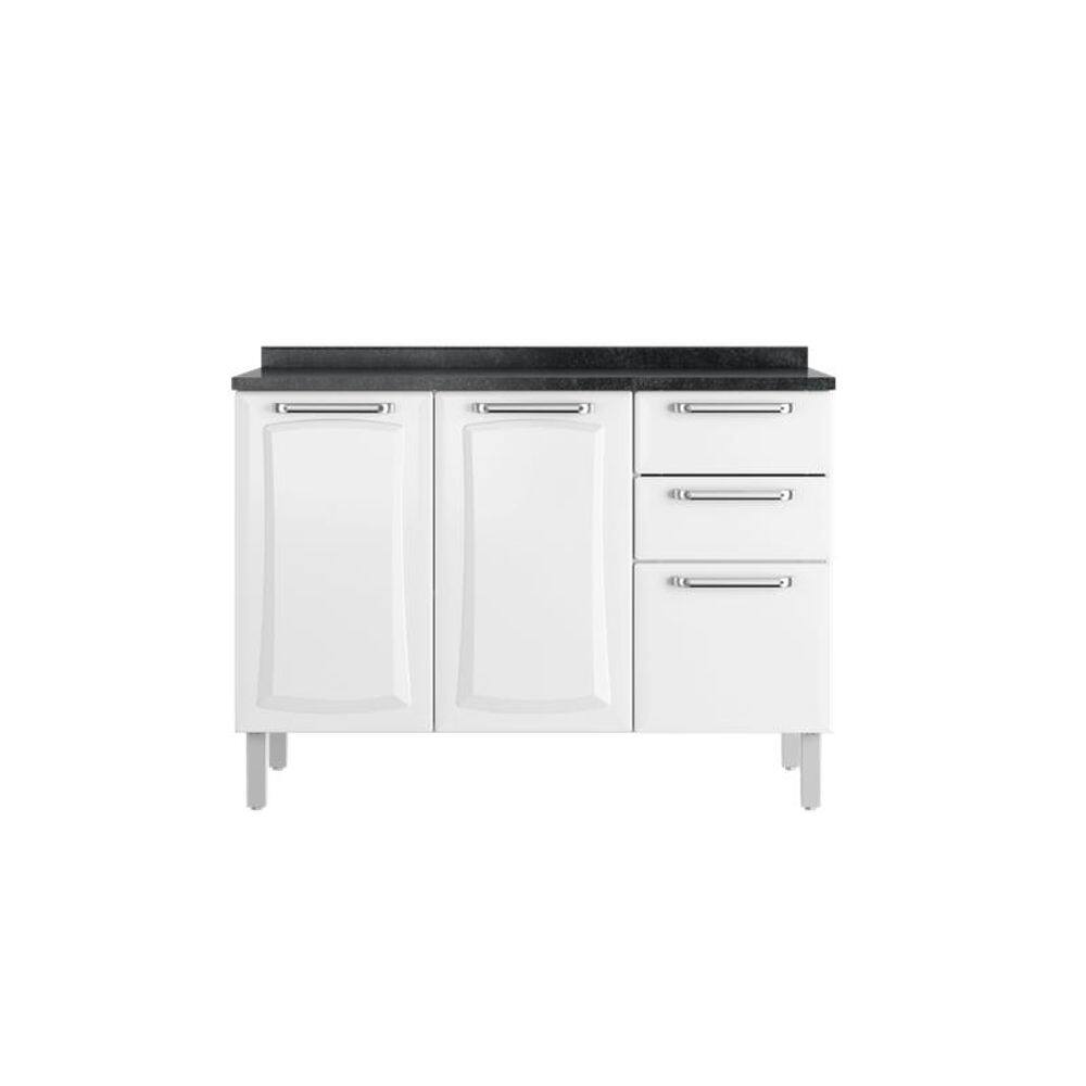Balcão Cozinhas Itatiaia Tarsila - 3 Portas e 2 Gavetas - Branco