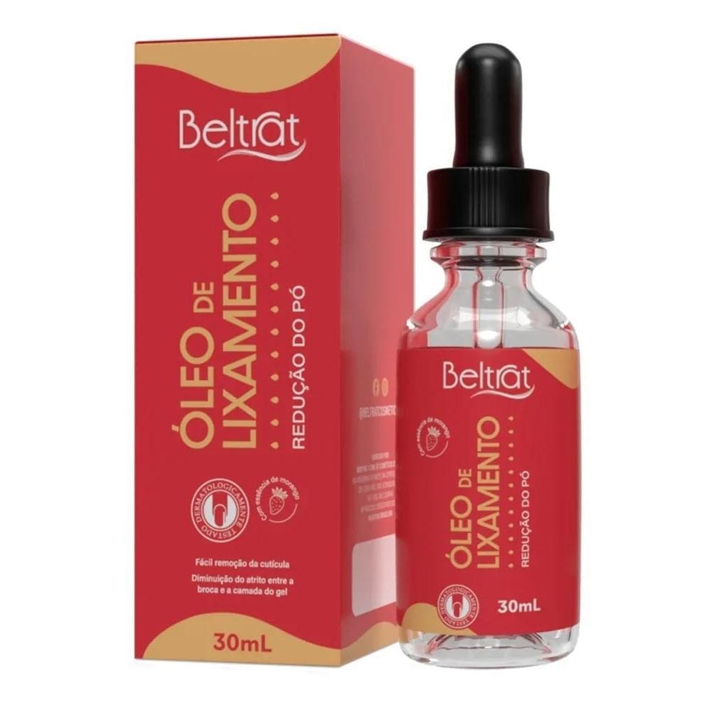 2X Óleo De Lixamento De Unhas 30Ml Beltrat Cor Morango