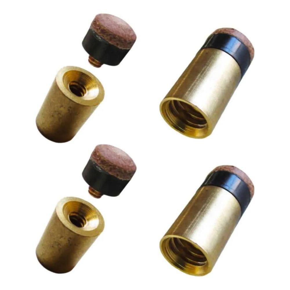 2X 4 Virolas De Rosca De Metal Com Sola Para Taco De Sinuca