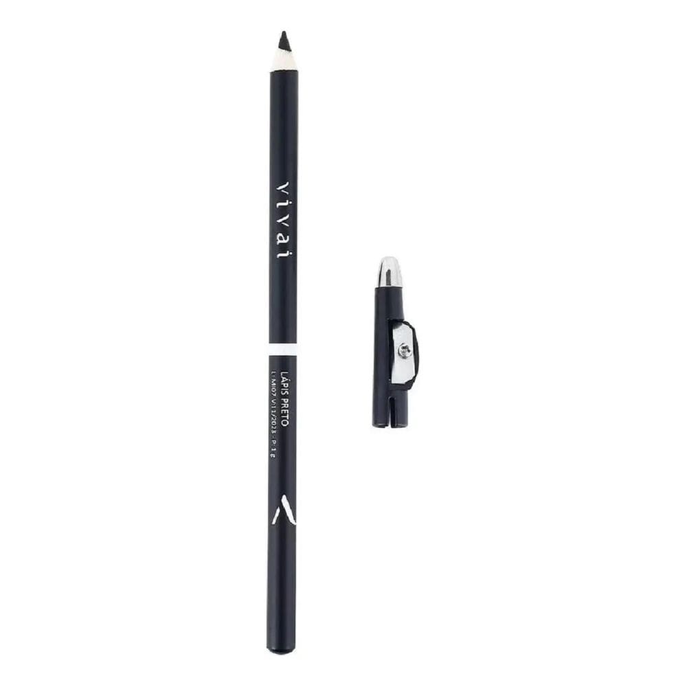 2X Lápis Delineador Preto 1 Unid Vivai 18,3Cm