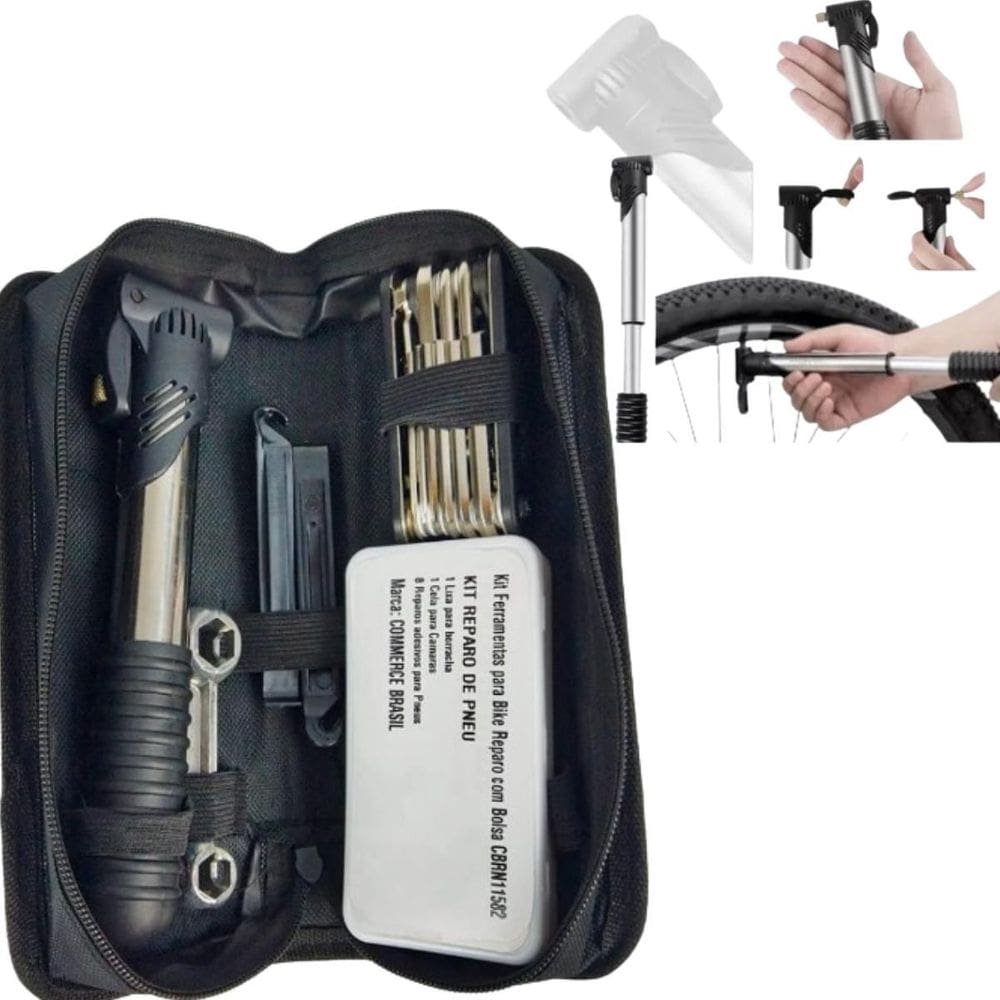 Bolsa Compacta Com Ferramentas Para Reparos Em Bike.