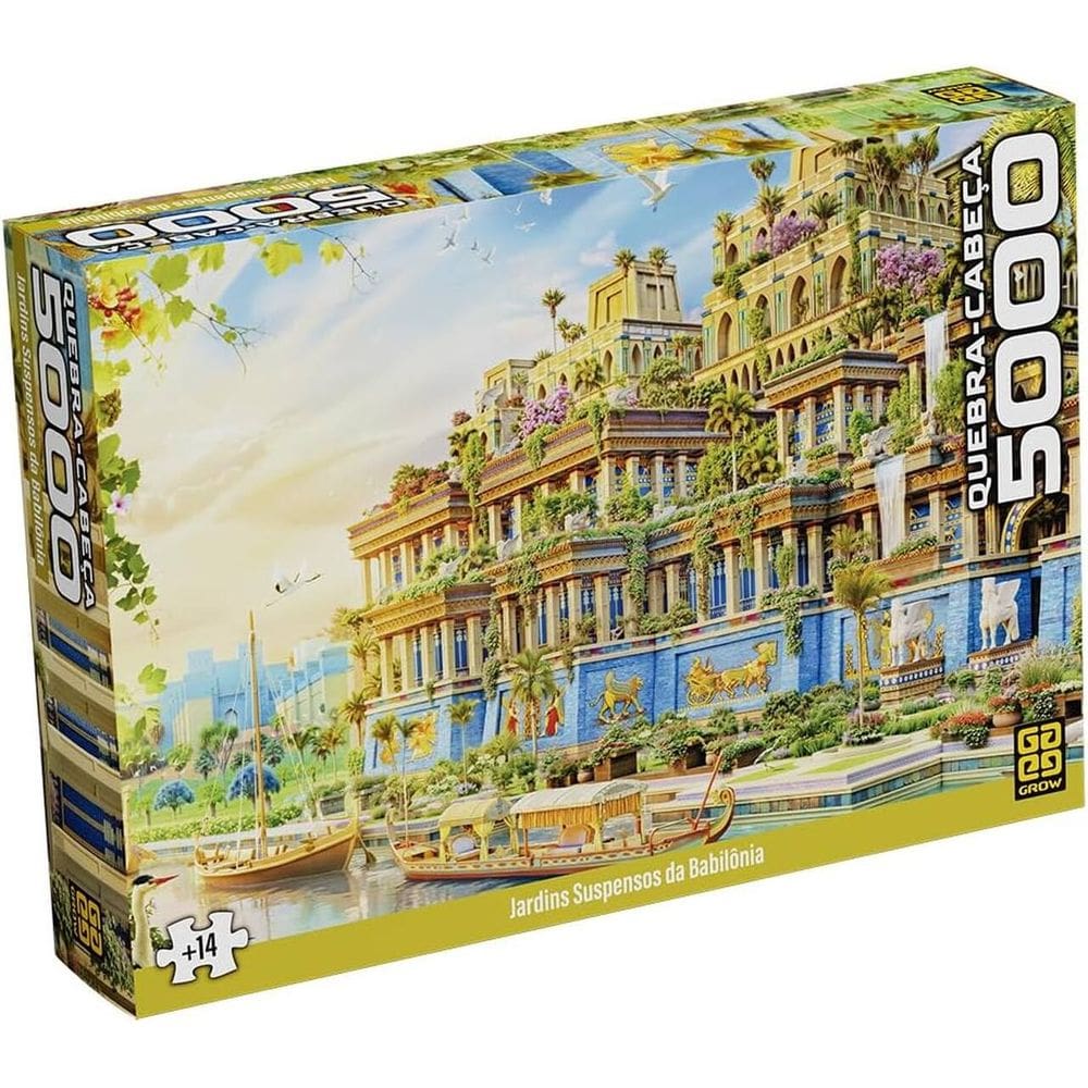 Quebra Cabeça 5000 Peças Jardins Suspensos Da Babilonia - Grow 04932