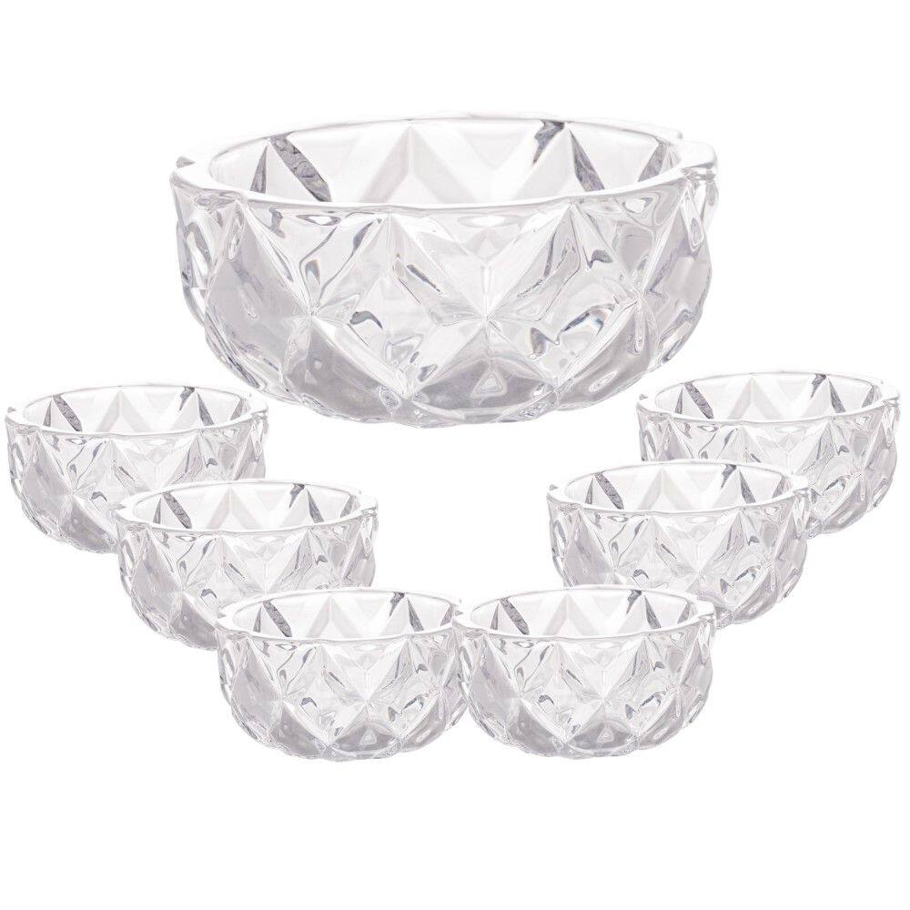 Conjunto 7 Peças para Sobremesa de Cristal Diamond Lyor