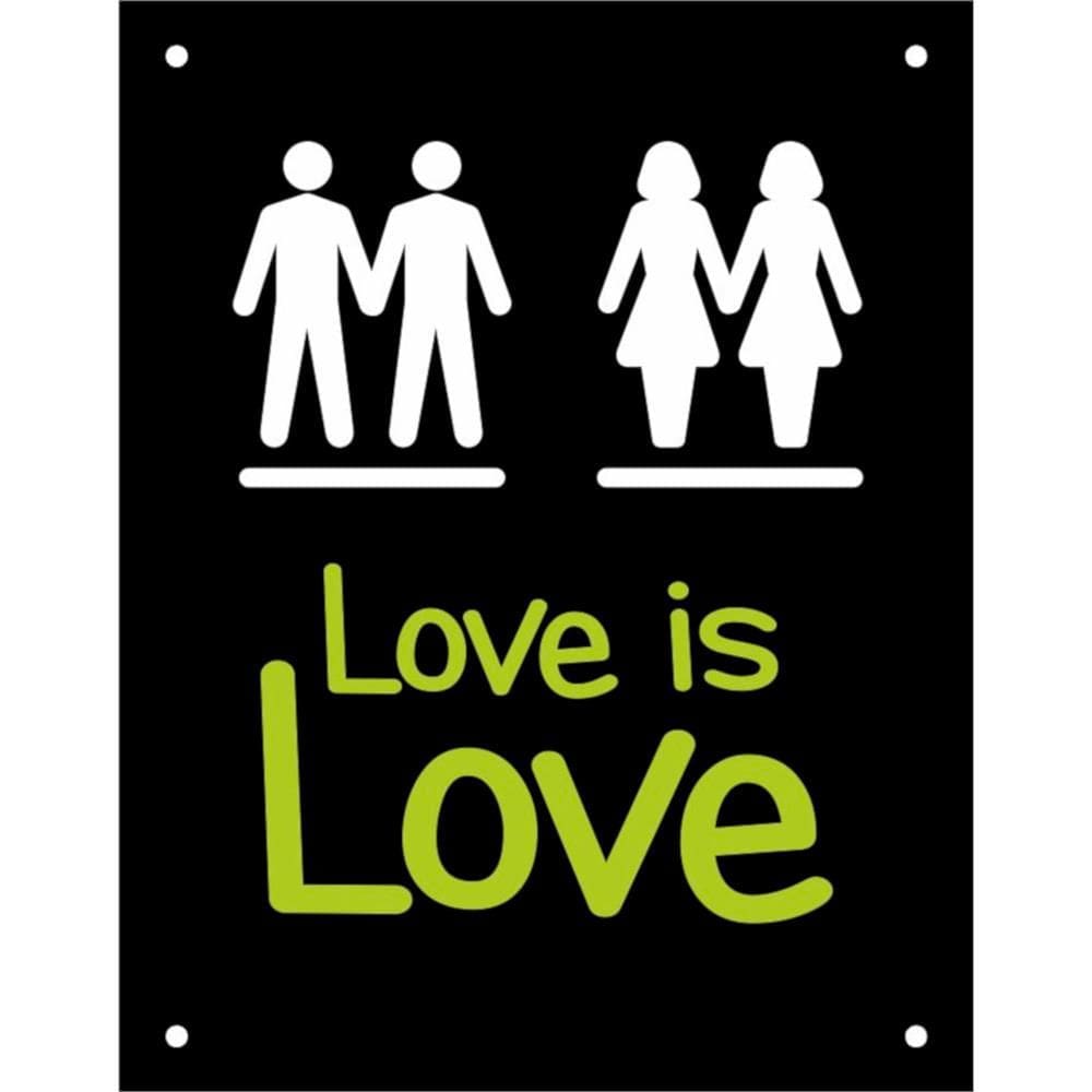 Placa Decorativa PS 18x23cm Love is Love - DEC16 - SINALIZE