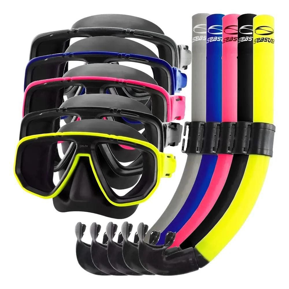 2X Kit De Mergulho Máscara E Snorkel Seasub