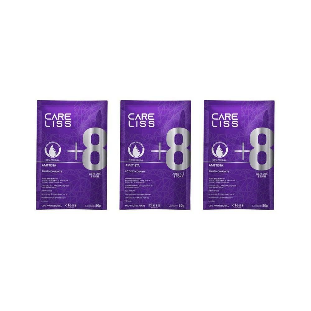 Po Descolorante Care Liss 50G Ametista- Kit Com 3Un