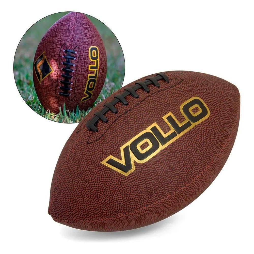 2X Bola Futebol Americano Tamanho Flag Vollo Marrom