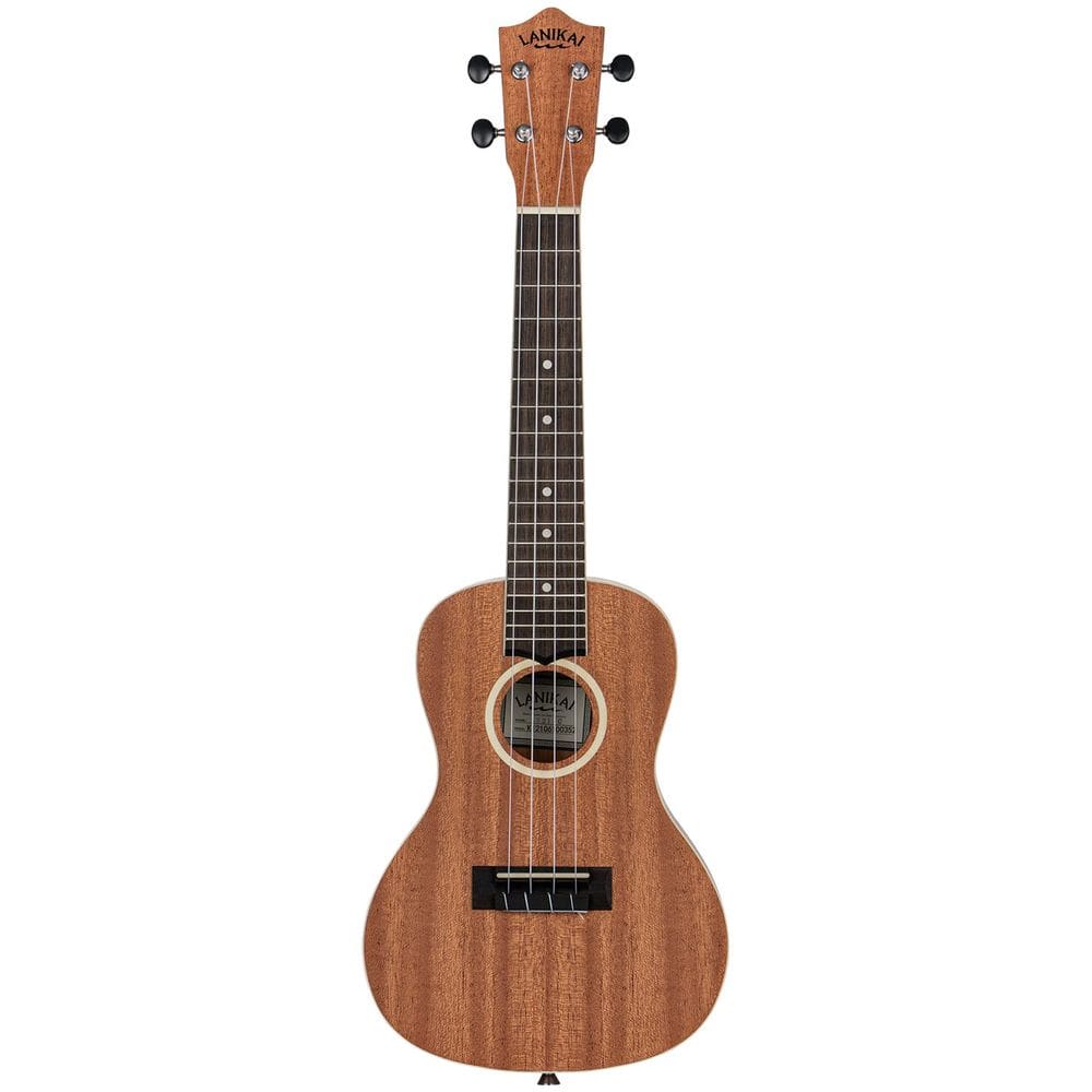 Ukulele Lanikai LU21-C de 4 cordas preto com afinadores cromados