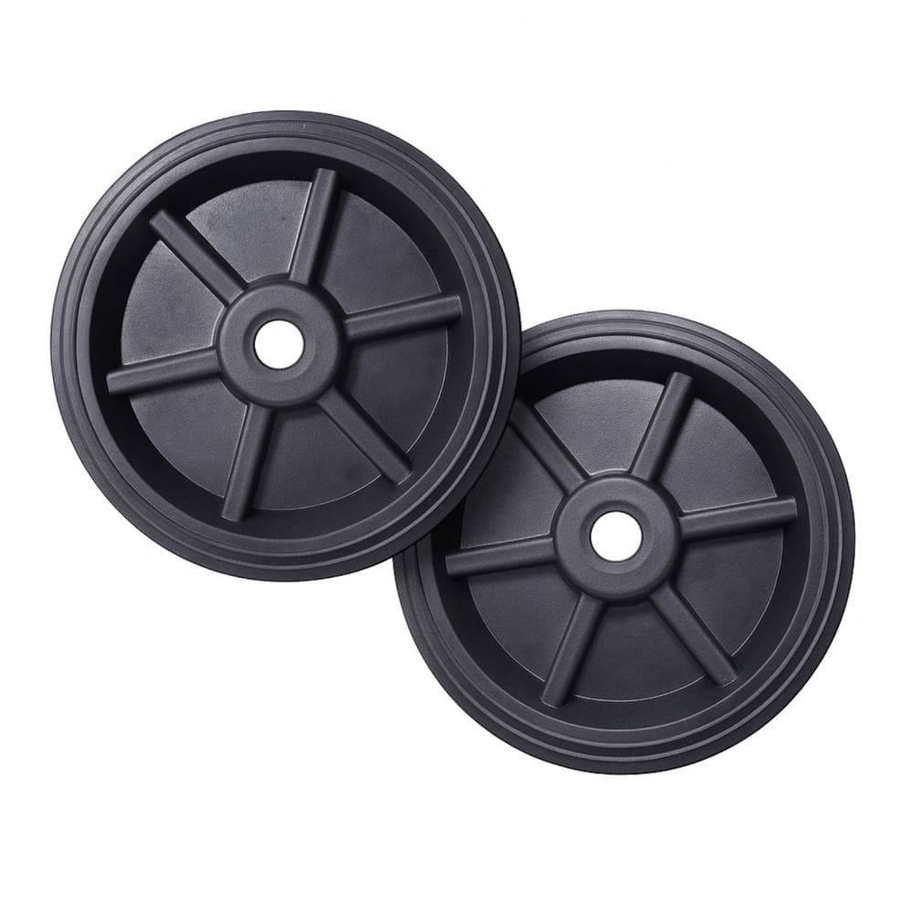 Kit 2 Rodas 9 Polegadas Maciças de Borracha para Carrinho de Carga - NV150