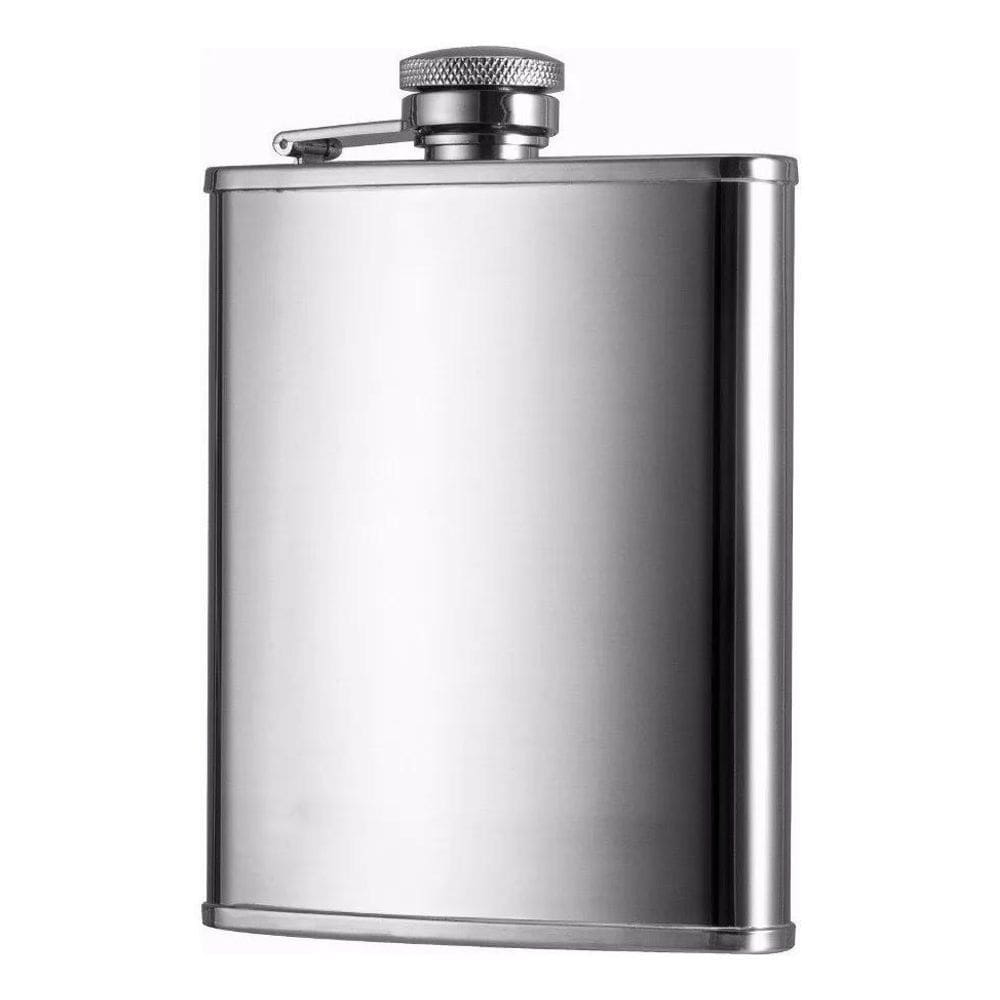 2X Cantil Inox Frasco 230Ml Garrafa Whiskeira Whisky Bolso B