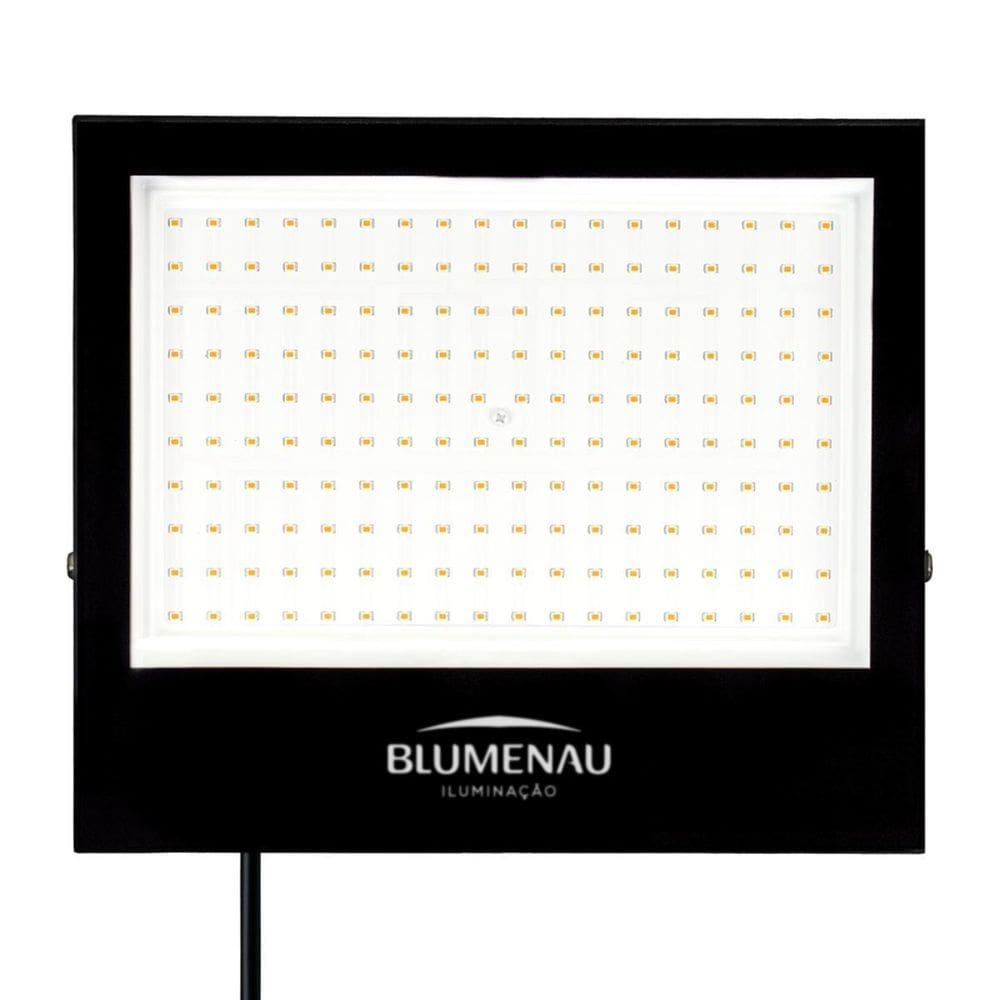 Refletor Blumenau De Led Slim 100W Preto Bivolt 4100K