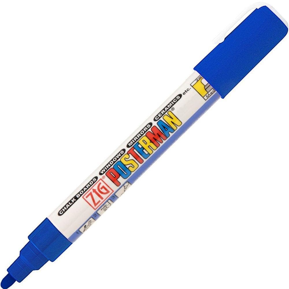 Caneta Marcador Zig Posterman Medium Pma-30 Blue