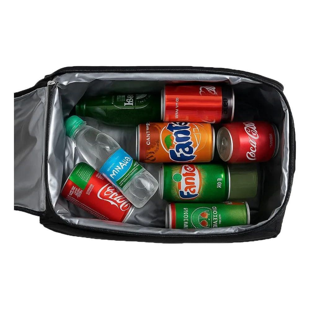 2X Bolsa Termica Grande Preta 22 Litros 30 Latas Cerveja Pra