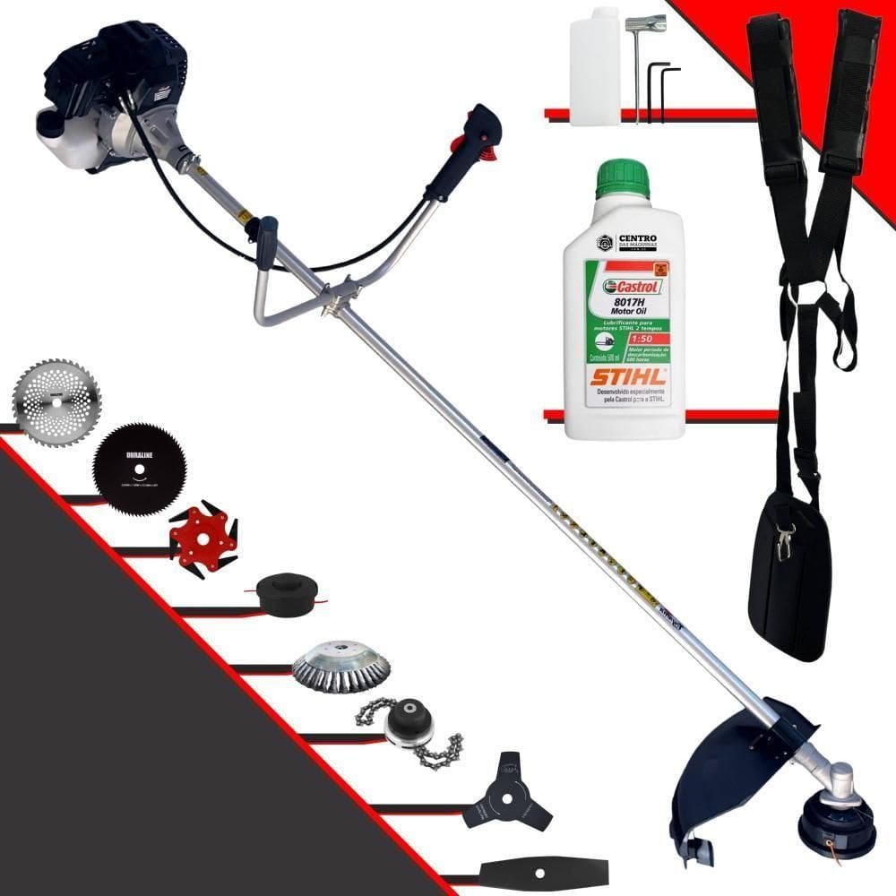 Roçadeira 8 Em 1 Toyama Rt43lb25a à Gasolina + óleo Stihl 2t