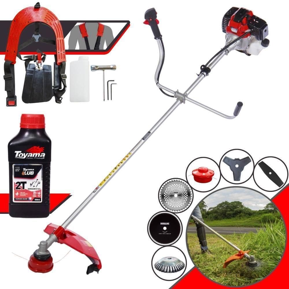 Roçadeira Rt52-l Toyama 2hp 52cc 2t 6 Em 1 + óleo Toyama
