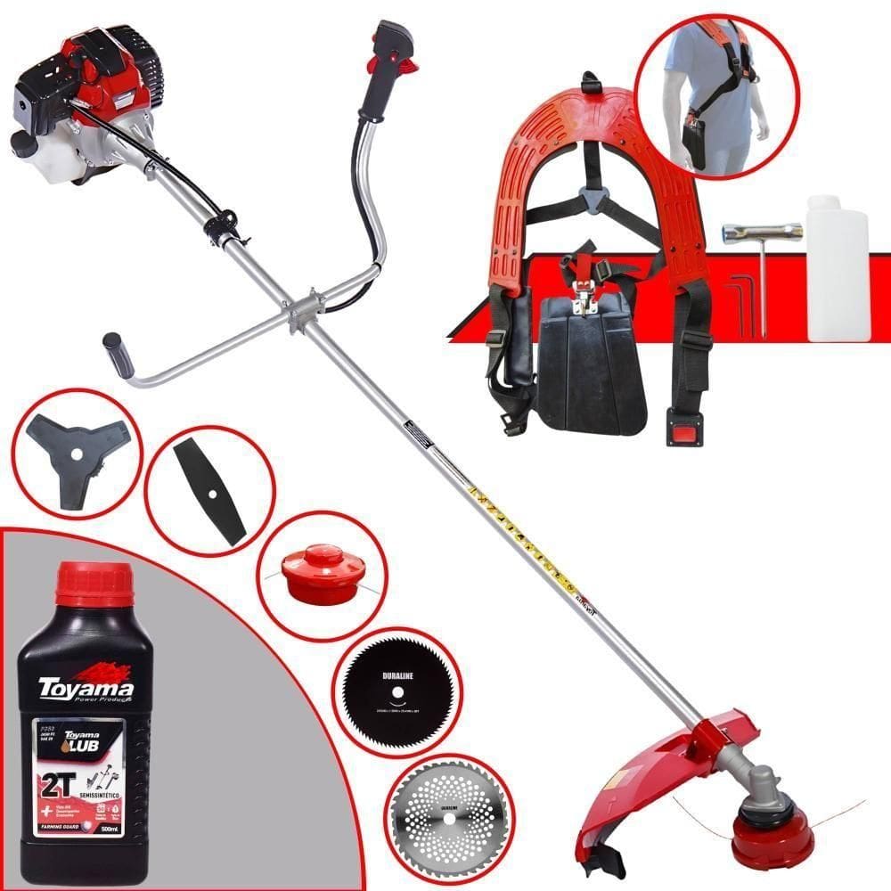 Roçadeira 5 Em 1 Toyama Rt52l 2hp 52cc + óleo Toyama 2t