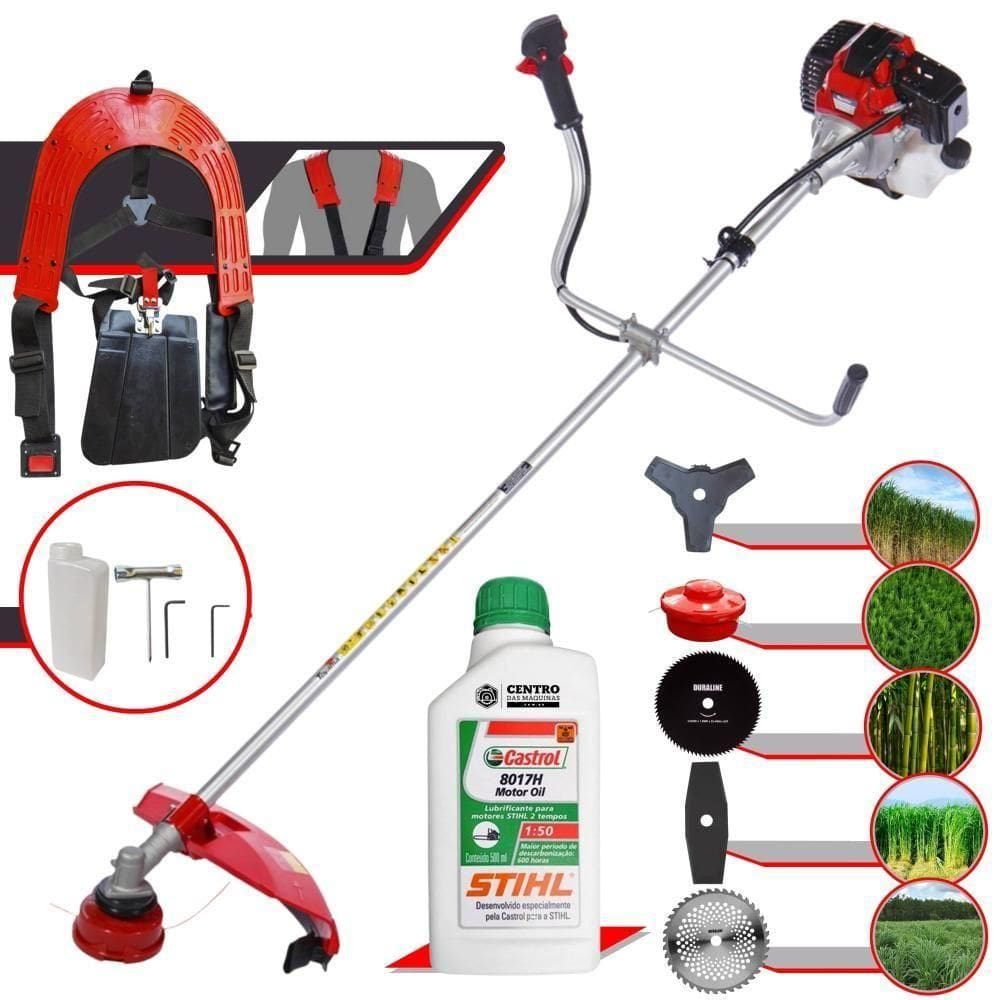 Roçadeira Toyama Rt52l 52cc 5 Opções De Corte + óleo Stihl