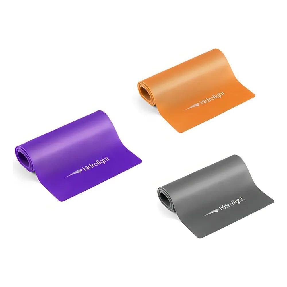 2X Faixa Elástica Kits 3 Peças Hidrolight Fisioterapia Reabi
