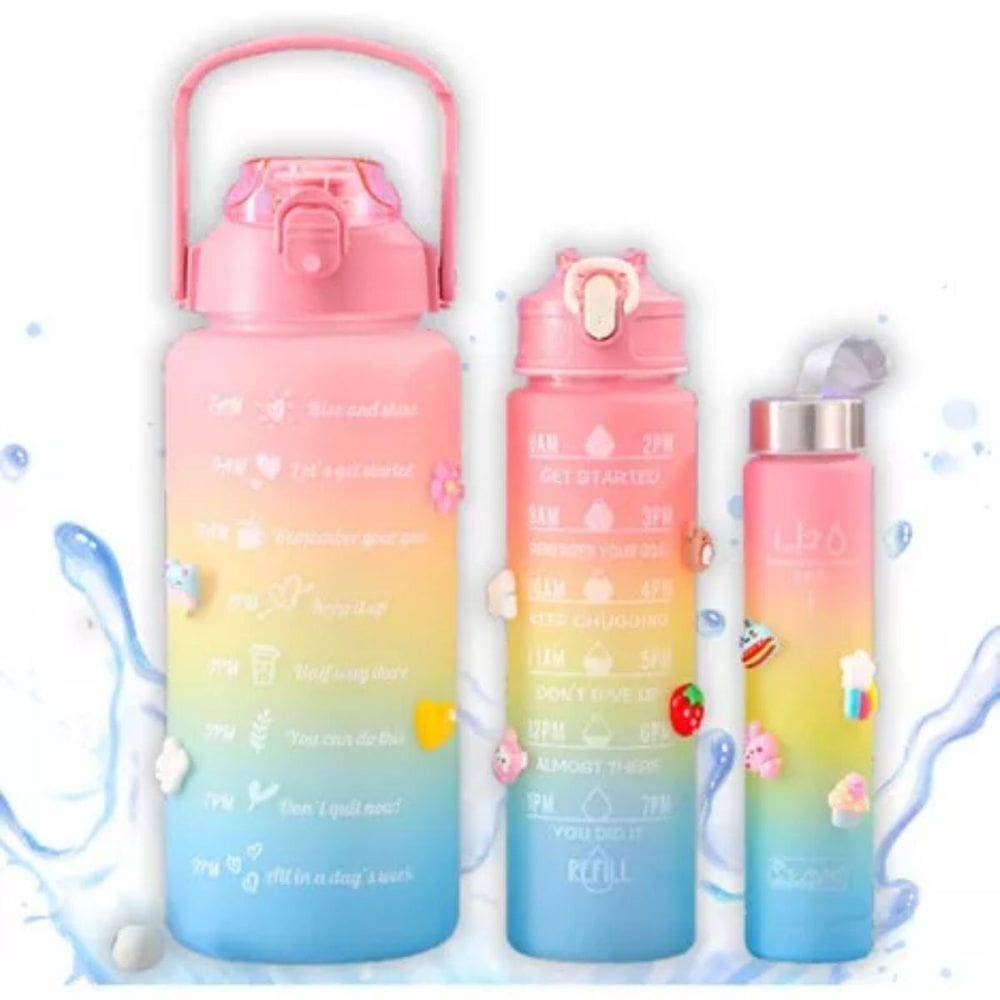 Garrafinha De Água Azul Vermelho Laranja Rosa Entrega Rápida