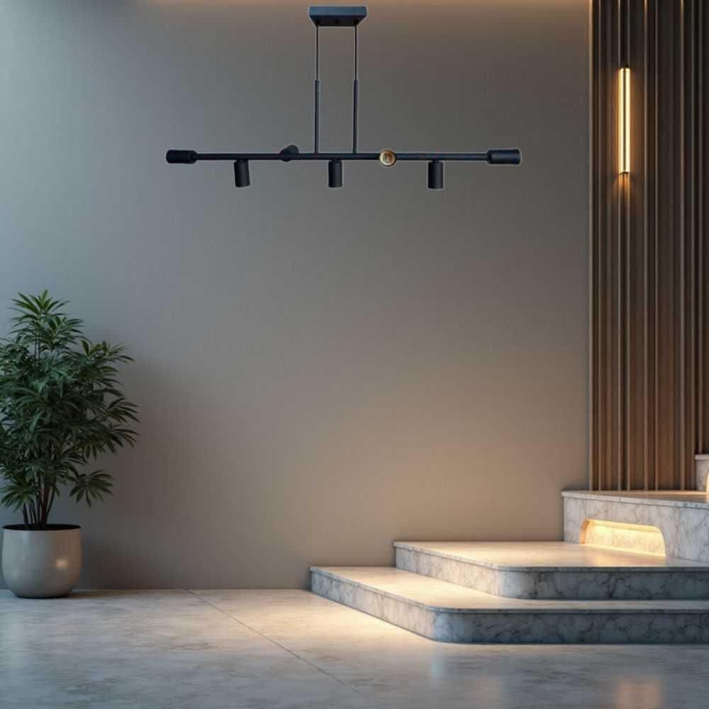 Pendente New Stylo - 7Xe27 - Preto Fosco - Reue