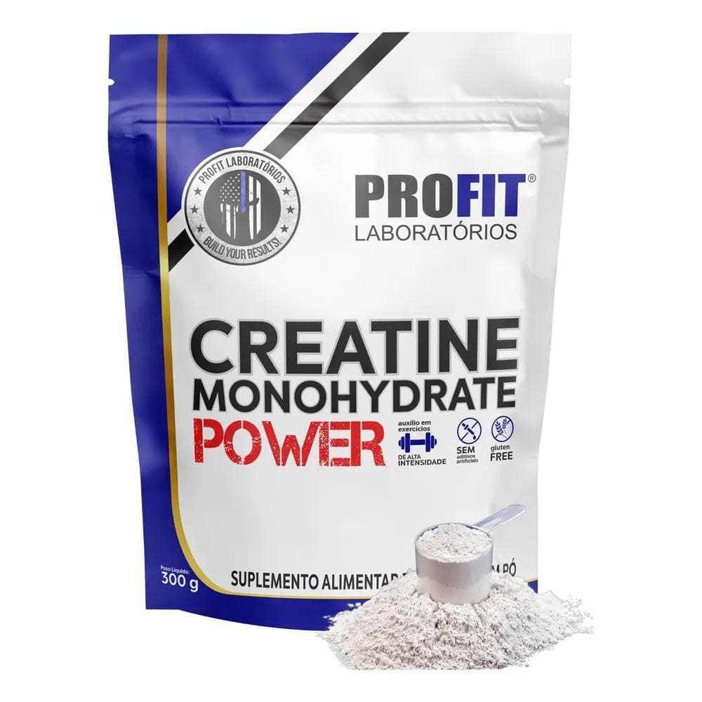 2X Creatina Monohidratada Power 300G Refil Profit Sabor Natu