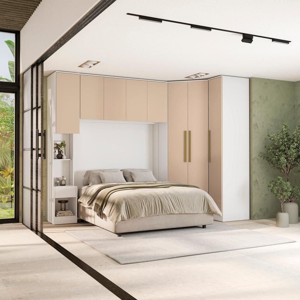 Quarto Completo Kappesberg Adapt 7 Peças Branco/macadâmia