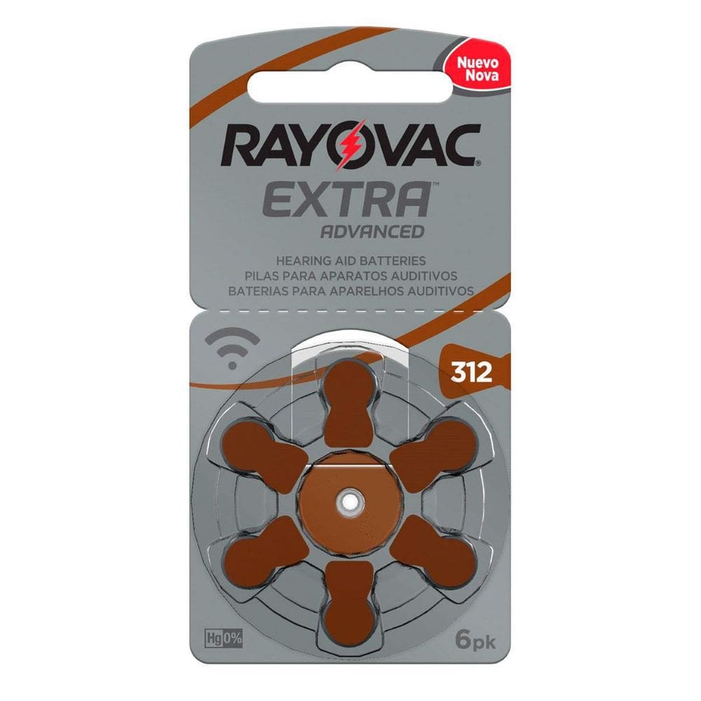 Bateria Auditiva Tamanho 312 Com 6 312Aux-6Xebra