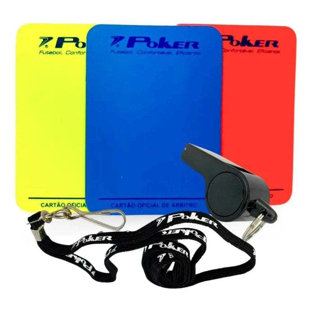 2X Cartão Para Juiz Arbitro Oficial Futsal +Apito Profission