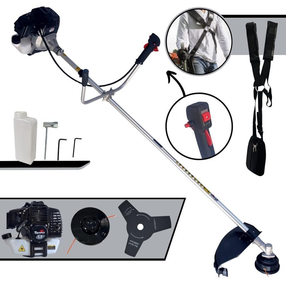 Roçadeira À Gasolina Rt43lb25a Toyama 10.000rpm 43cc 1,7hp