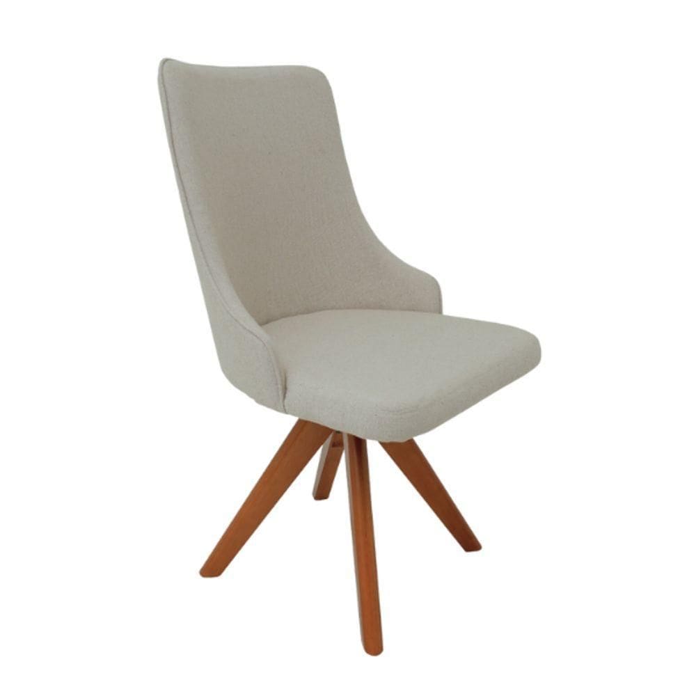 Cadeira De Jantar Roma Giratória Cinza Claro