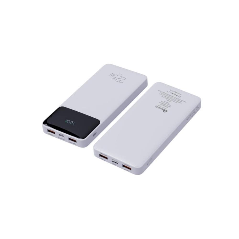 Power Bank, ELG, 10200mAh, Display Indicador, Branco, 3 Saídas USB-C e USB-A