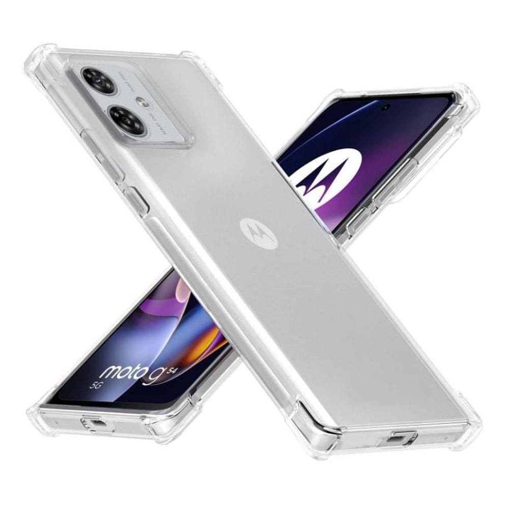 Capa Em Gel Air Cushion Para Moto G54 - Transparente