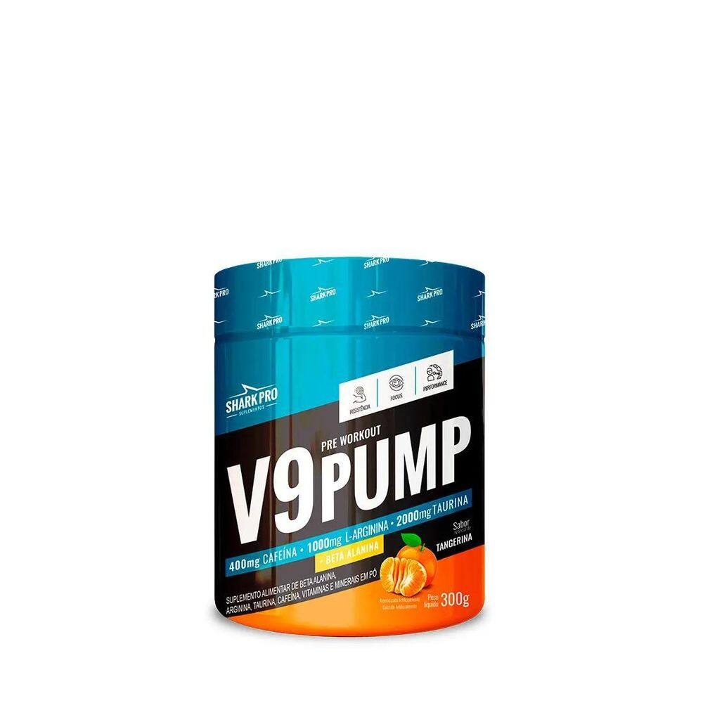 V9 Pump Pré-Treino Intenso 300G Sabor Tangerina Black Skull