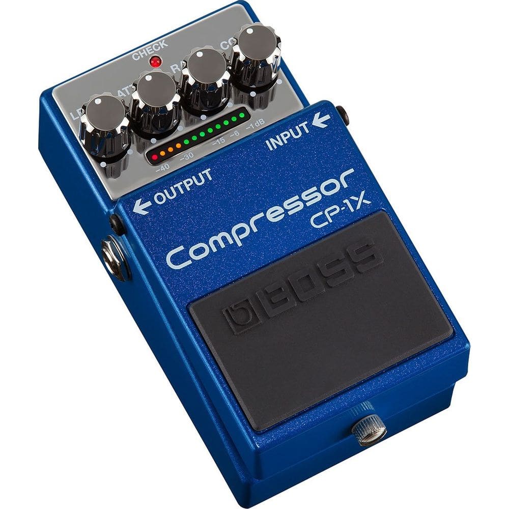 Pedal de guitarra com compressor BOSS CP-1X com tecnologia mDP