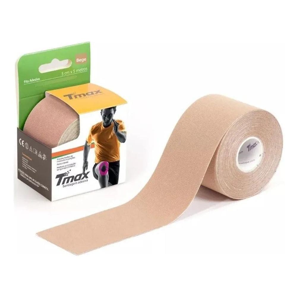2X Fita Bandagem Kinesiology Tape Elástica Adesiva Tmax 5M C