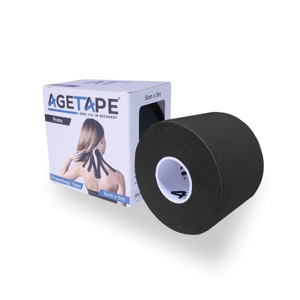 Agetape Kinesiology Tape 5Cm X 5M - Preto