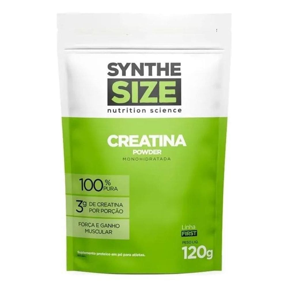 2X Creatina Monohidratada Em Pó Refil 120G Synthesize Sabor