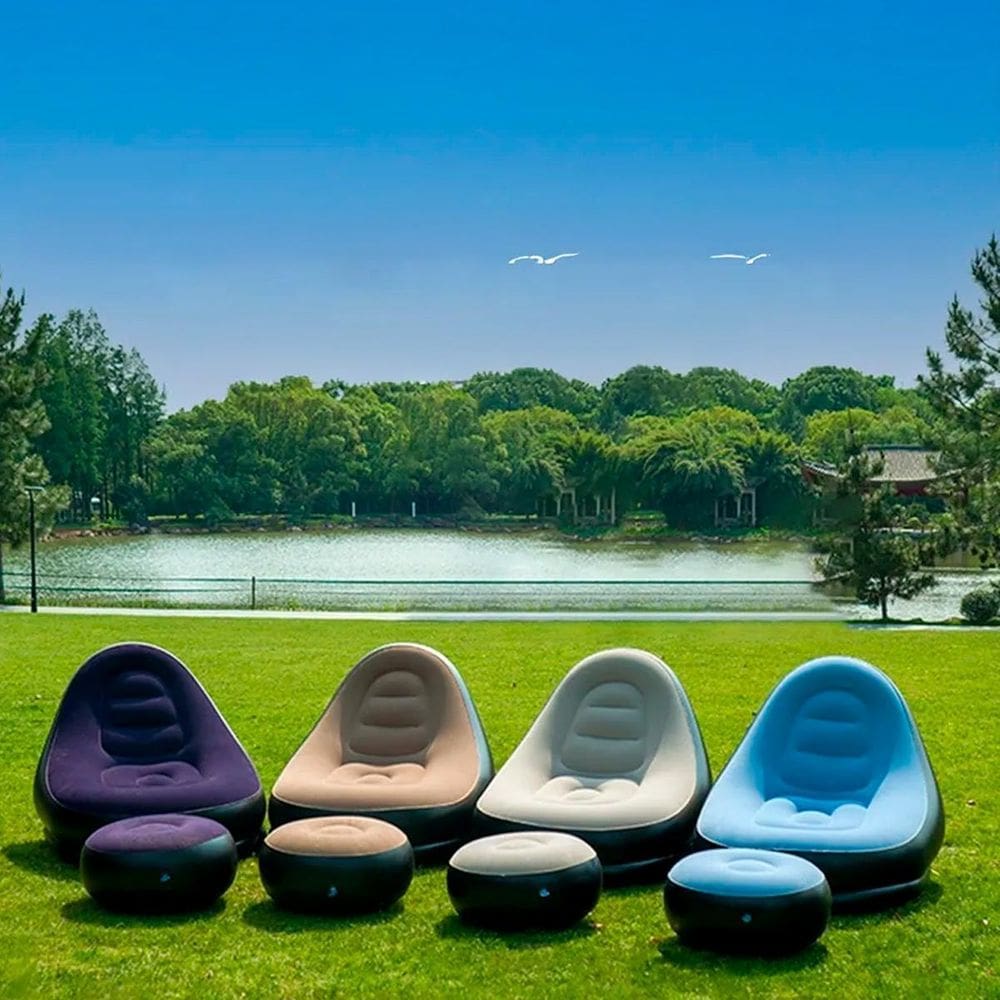 Sofá Inflável Perfeito Para Dormir Na Praia Ou Jardim