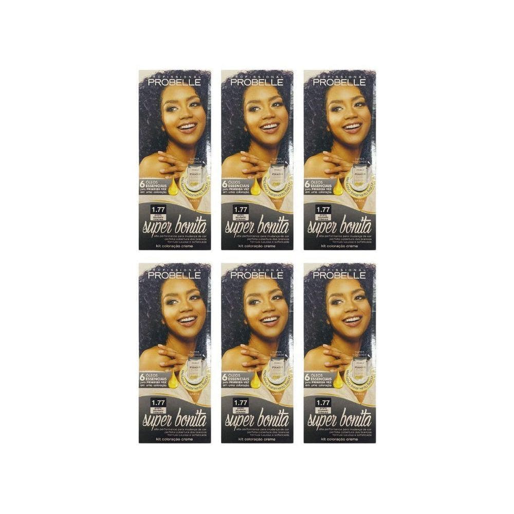 Coloraçao Probelle Super Bonita 1.77 Preto Azul Intenso-6Un